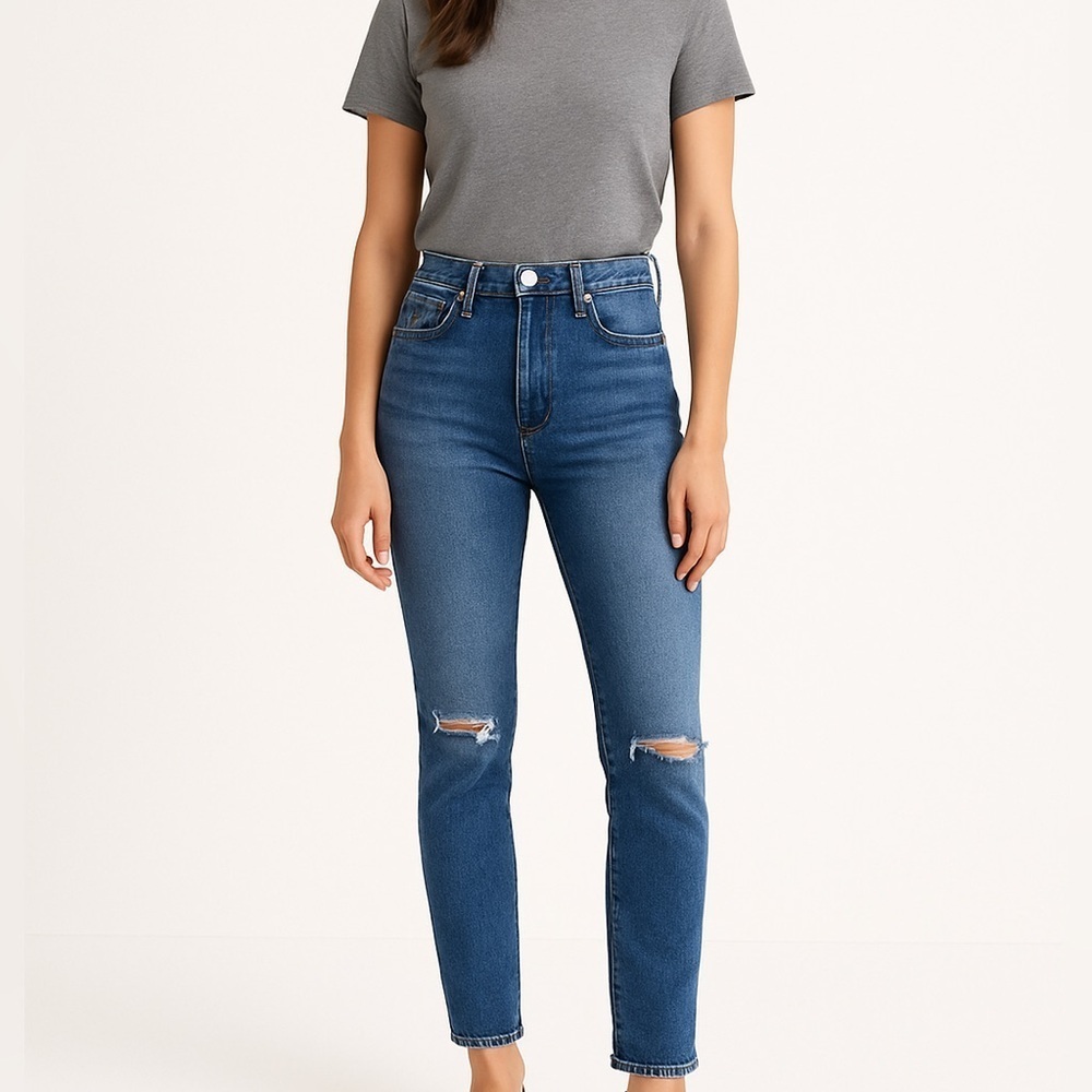 Madewell Women’s Rigid Skinny High Rise Distressed Jeans Size 29